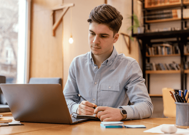 Student using Academic translation services help to translate academic applications and records with accuracy.