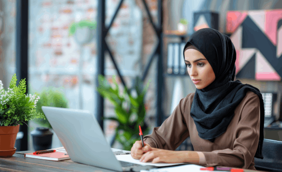 A translator providing a certified packet, showing Arabic Translation Services in Texas for official documents and filings.