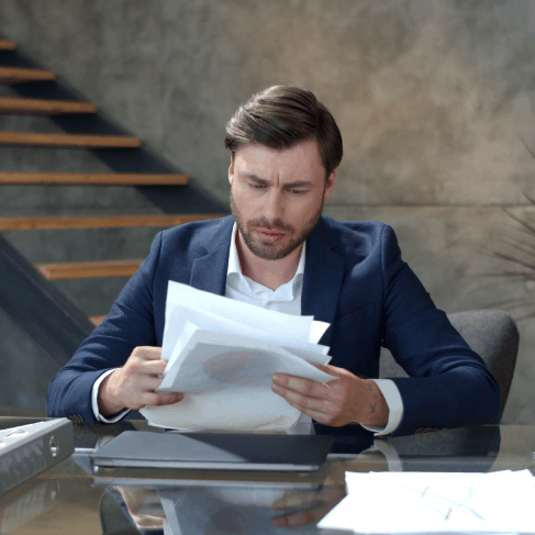 A certified translator checks a court filing as Spanish Translation Services in Texas deliver legal document translations.