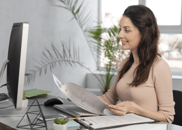 Client using secure online Birth Certificate Translation Services with encrypted document handling and safe delivery.