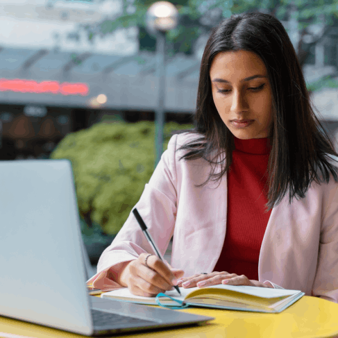 A student scans a transcript while Hindi Translation Services in Texas deliver an accurate academic translation.