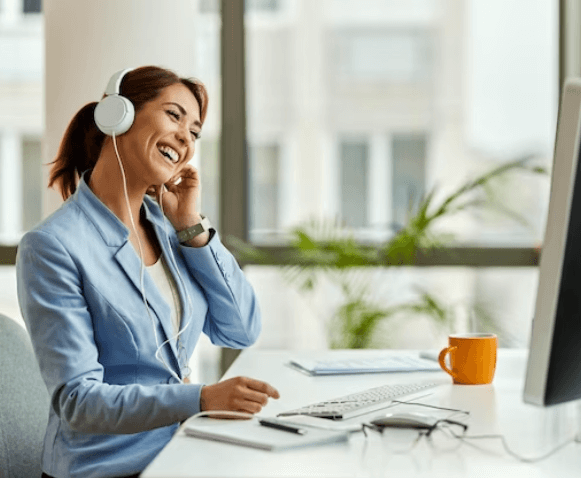A female transcriptionist providing transcription services at our office in Texas. A female transcriptionist providing transcription services at our office in Texas.